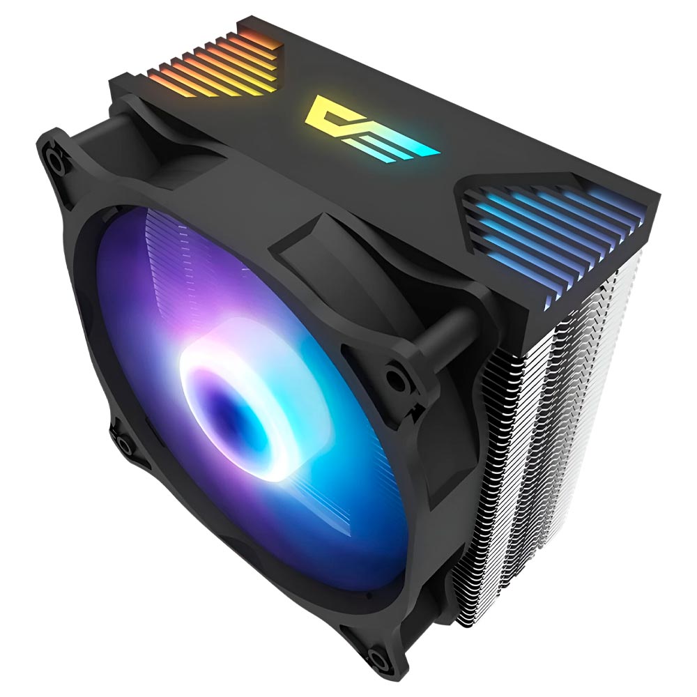 Cooler para Processador darkFlash Darkair Rainbow LED TOWER 120MM - Preto