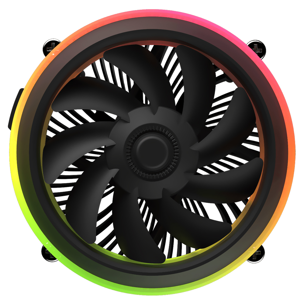 Cooler para Processador darkFlash Shadow Top-Flow PWM Fantasy 100MM RGB - Preto
