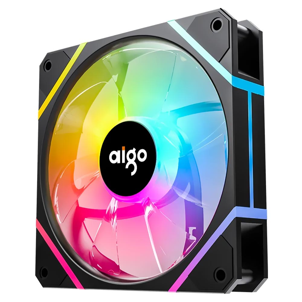 Cooler para Gabinete Aigo AM12 Pro 12X12 ARGB - Preto