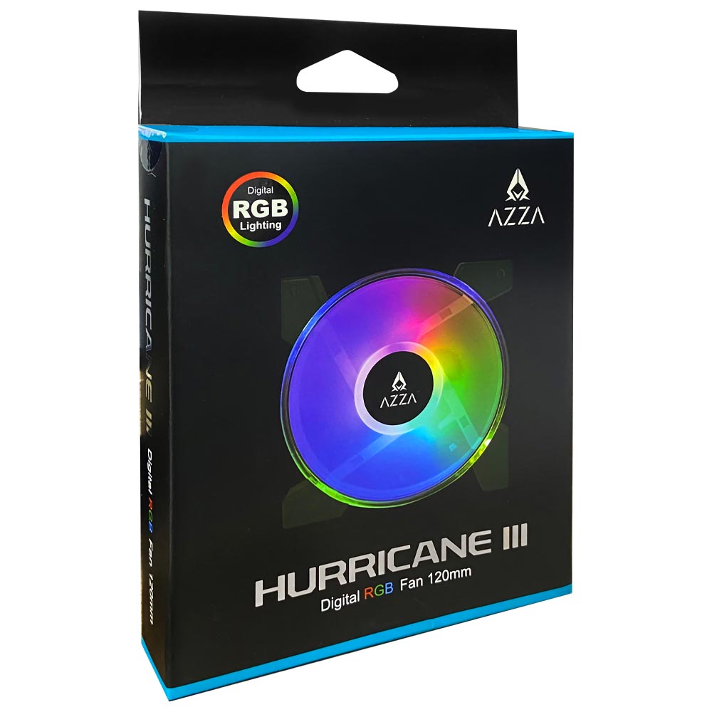 Cooler para Gabinete AZZA HURRICANE III RGB 120MM - FNAZ-12DRGB3-011