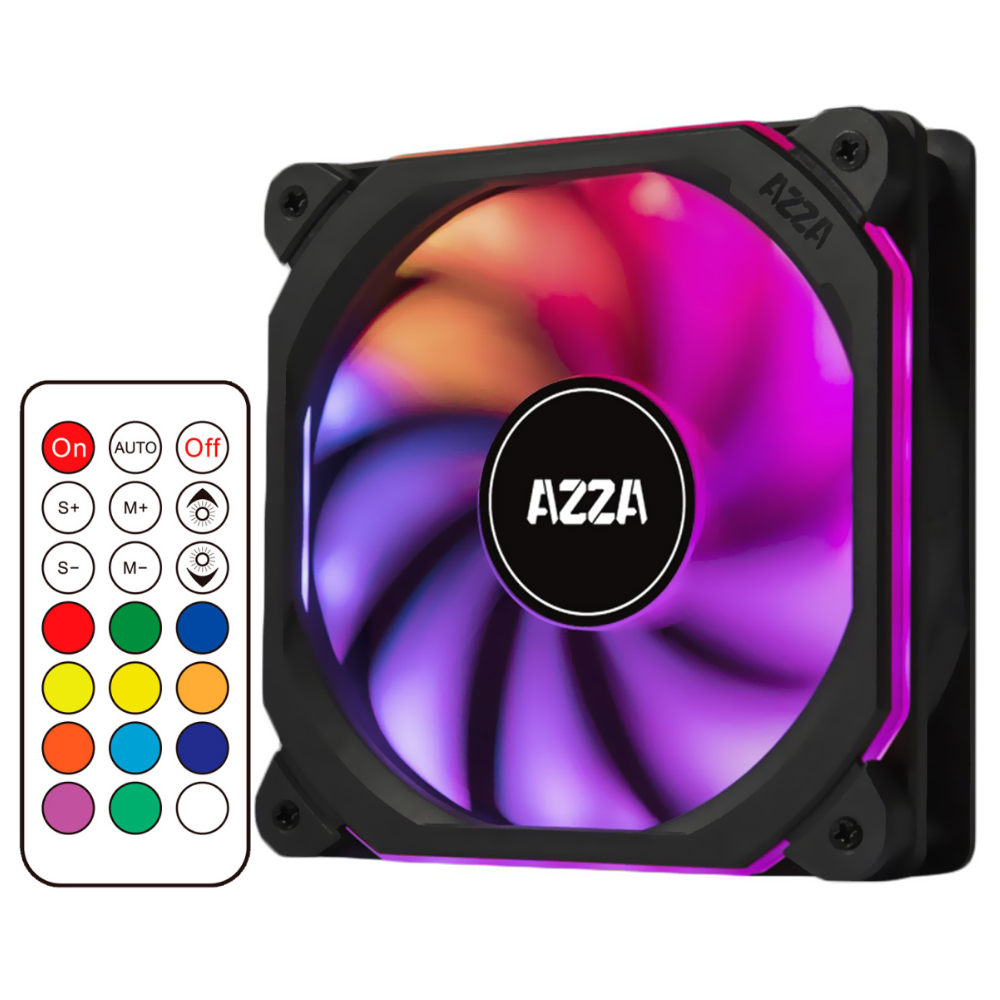 Cooler para Gabinete AZZA PRISMA RGB 120MM - FFAZ-12DRGB-211 (Com Controle)
