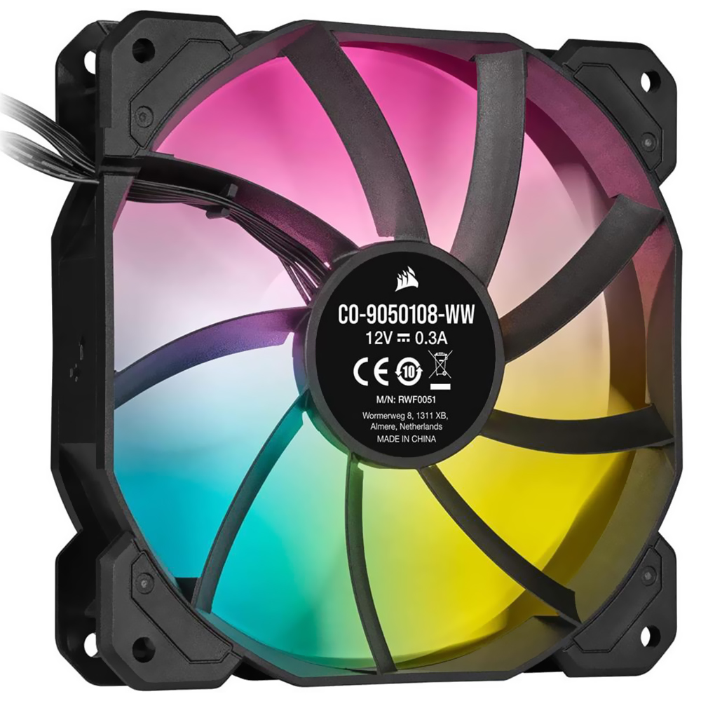 Cooler para Gabinete Corsair SP120 Elite 120MM RGB CO-9050108-WW - Preto