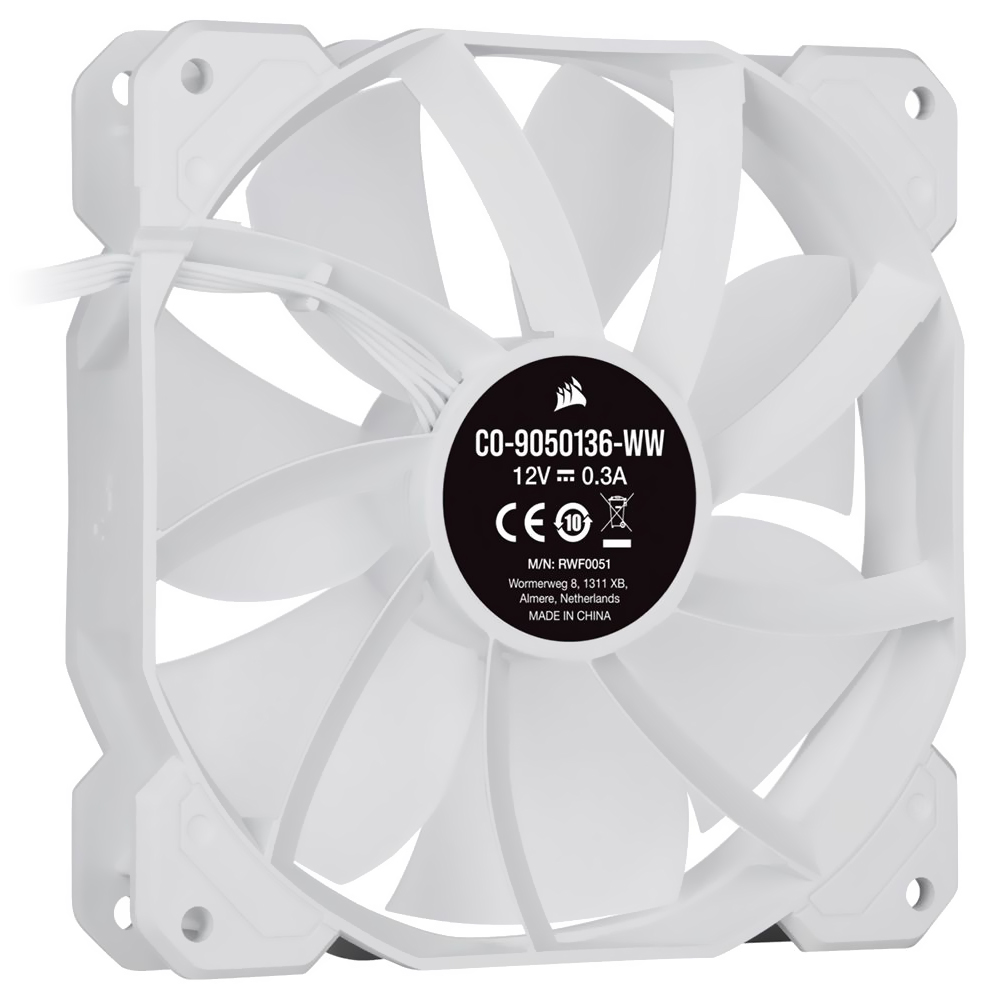 Cooler para Gabinete Corsair SP120 Elite 120MM RGB CO-9050136-WW - Branco