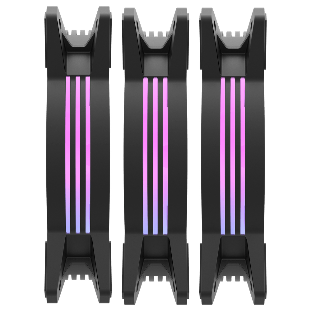 Cooler para Gabinete darkFlash C6MS 12X12 LED RGB - Kit com 3