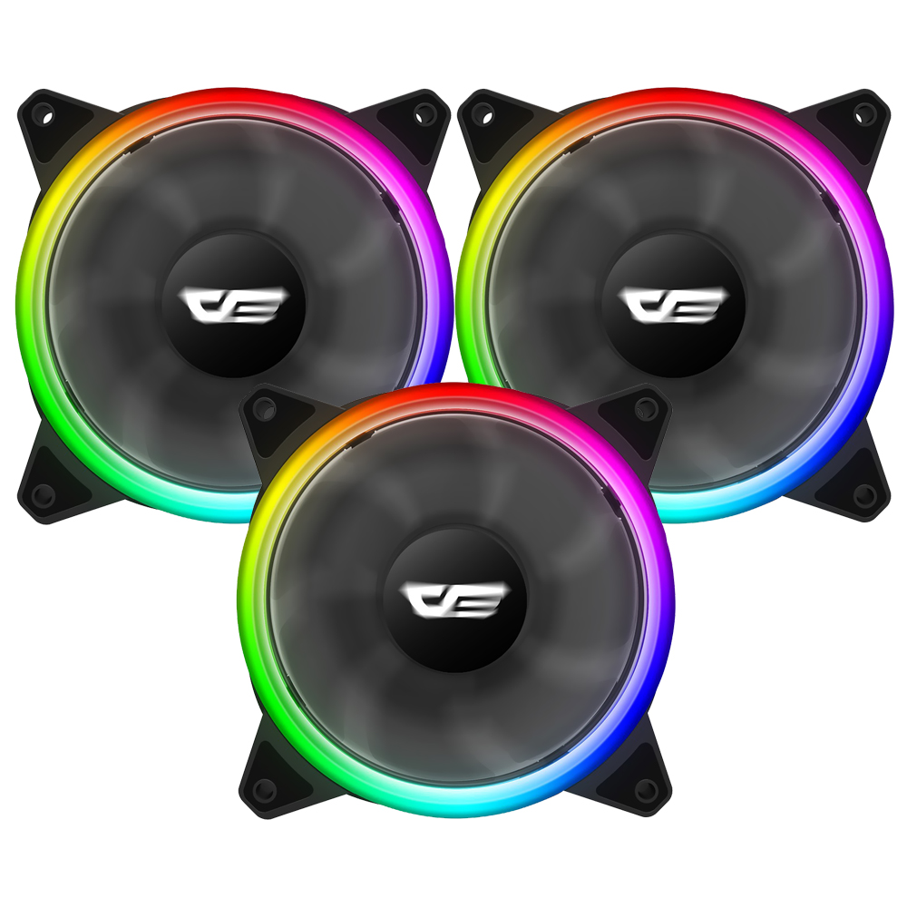 Cooler para Gabinete darkFlash DR12 Pro 12X12 LED RGB - Kit com 3