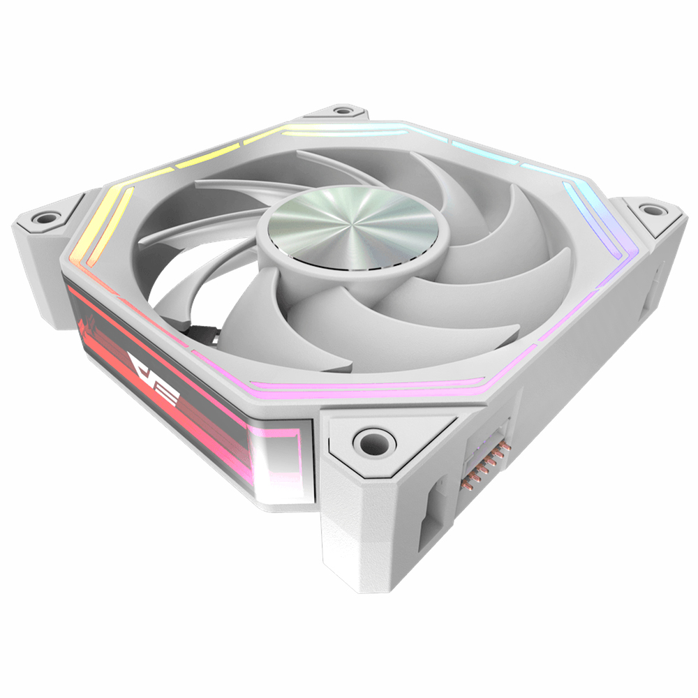Cooler para Gabinete darkFlash INF34 PWM 12X12 ARGB Branco - Kit com 3