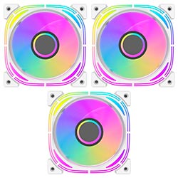 Cooler para Gabinete darkFlash Infinity 24 Pro 12X12 ARGB Branco - Kit com 3