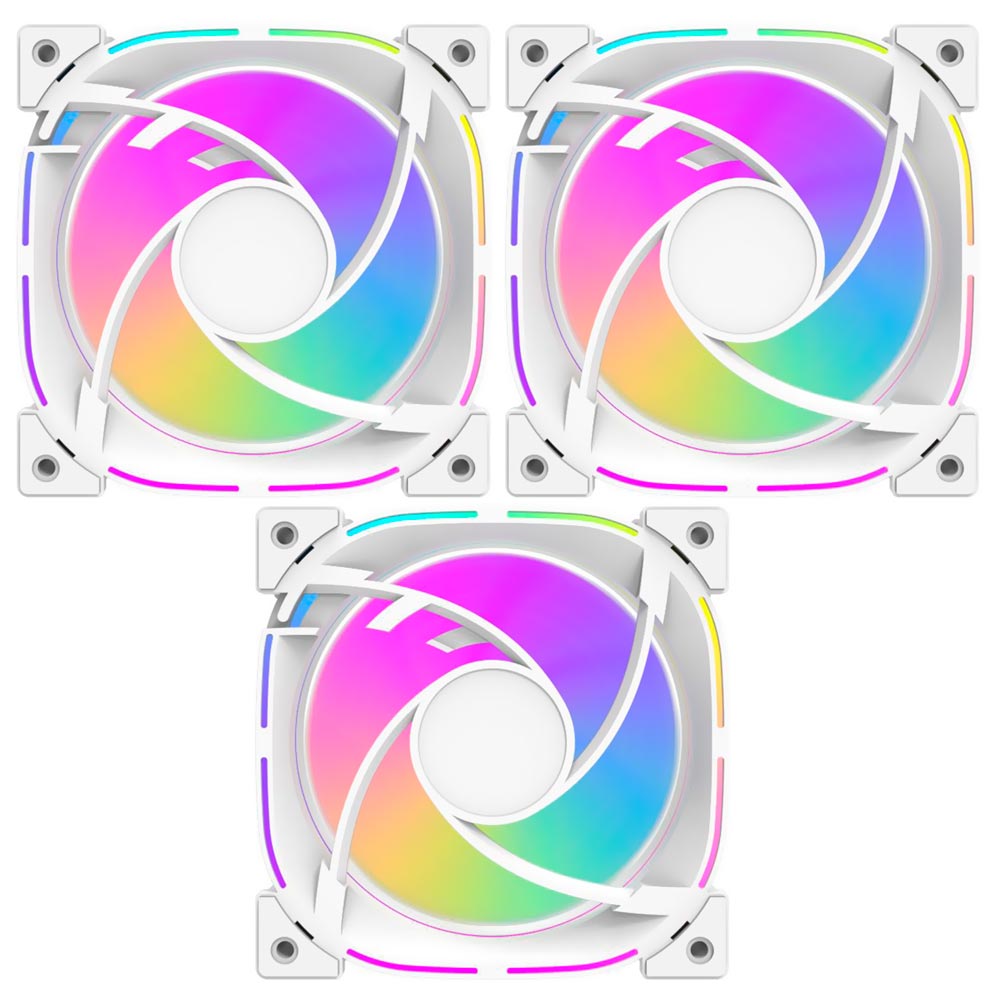 Cooler para Gabinete darkFlash Infinity 24 Pro 12X12 ARGB Branco - Kit com 3