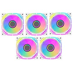 Cooler para Gabinete darkFlash Infinity 24 Pro 12X12 ARGB Branco - Kit com 5