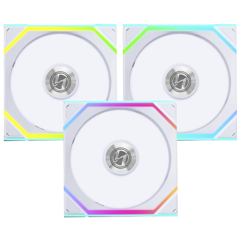 Cooler para Gabinete Lian Li Reverse Blade Wireless 12X12 ARGB 120MM - Branco (12RSL1W3W)