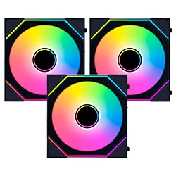 Cooler para Gabinete Lian Li Uni Fan SL-INF Wireless 120 Reverse Blade 12X12 ARGB Preto - Kit com 3 (12RSLIN1W3B)