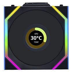 Cooler para Gabinete Lian Li Uni Fan SL Wireless LCD 120 12X12 LED ARGB - Preto (12SLLCD1W1B)