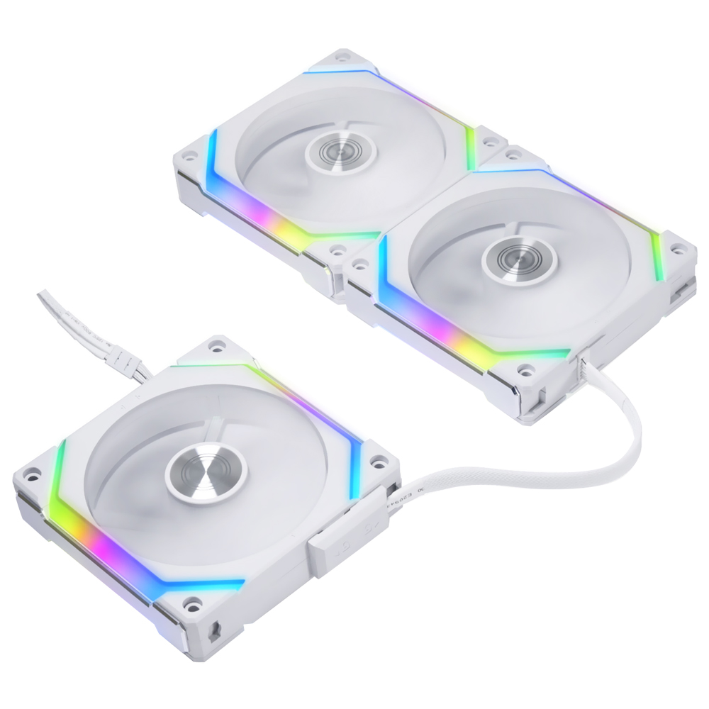 Cooler para Gabinete Lian Li Uni Fan SL120 V2 12X12 LED RGB Branco - Kit com 3 (UF-SL120V2-3W)