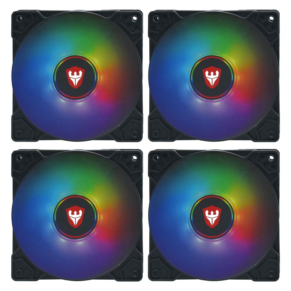 Cooler para Gabinete Satellite RGB-31K 12X12 - Kit com 4