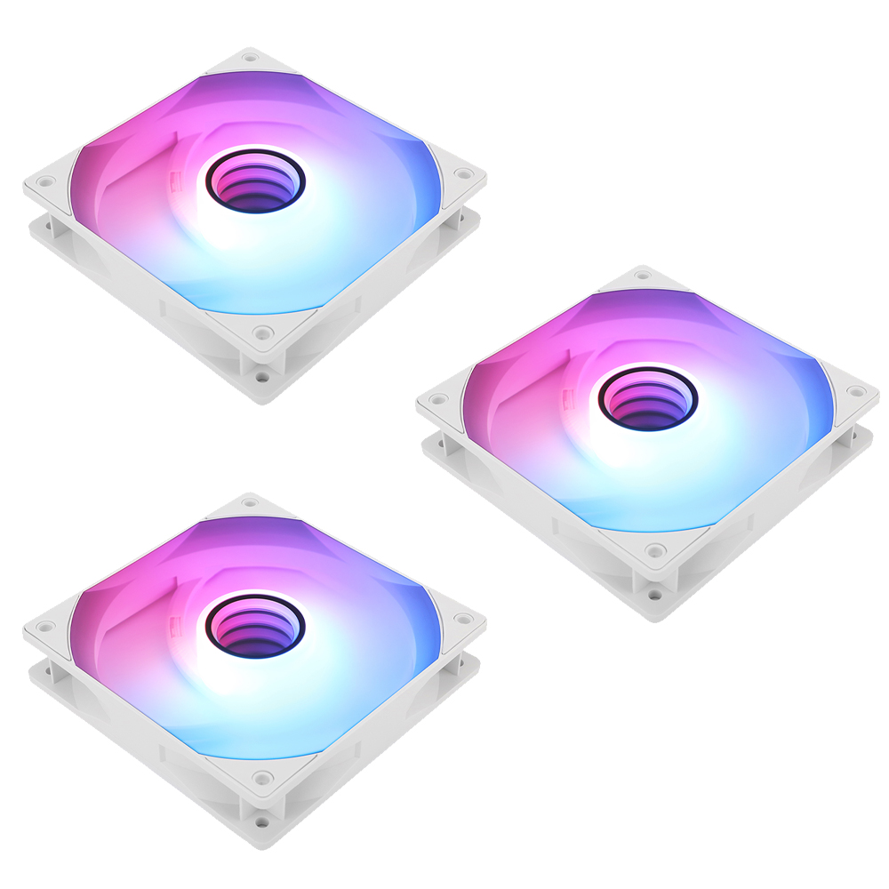 Cooler para Gabinete Thermalright TL-C12W-S V3 12X12 ARGB Branco - Kit com 3