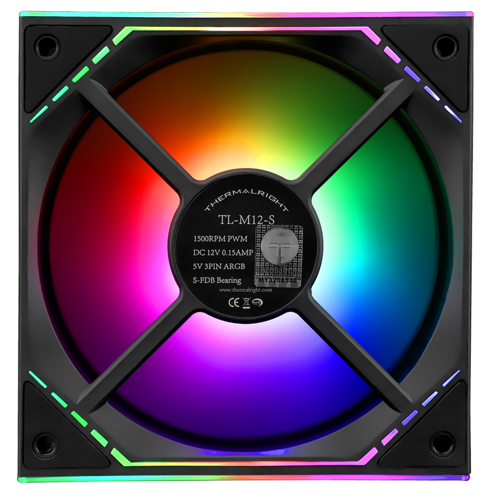 Cooler para Gabinete Thermalright TL-M12-S Silent-Balance 120MM - Preto