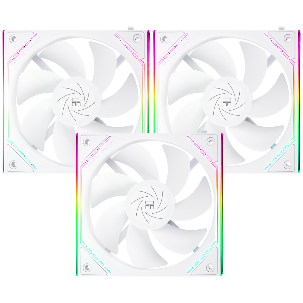 Cooler para Gabinete Thermalright TL-M12QRW X3 Reverse AirFlow ARGB - Branco (Kit com 3)