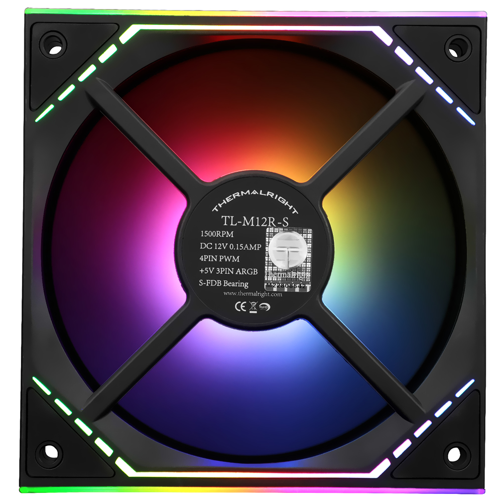 Cooler para Gabinete Thermalright TL-M12R-S Reverse Infinity Mirror ARGB 120MM - Preto
