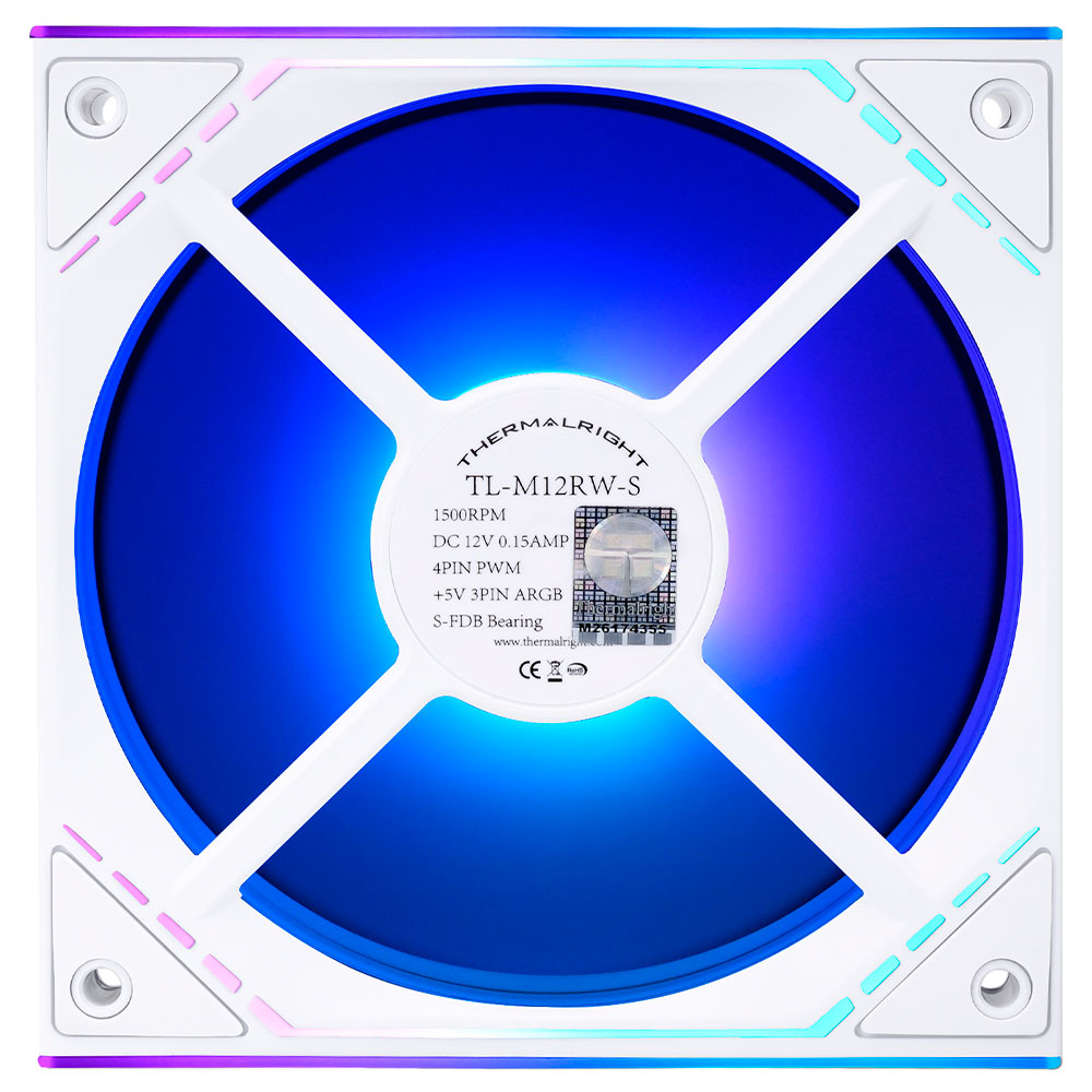 Cooler para Gabinete Thermalright TL-M12RW-S Reverse Infinity Mirror ARGB 120MM - Branco