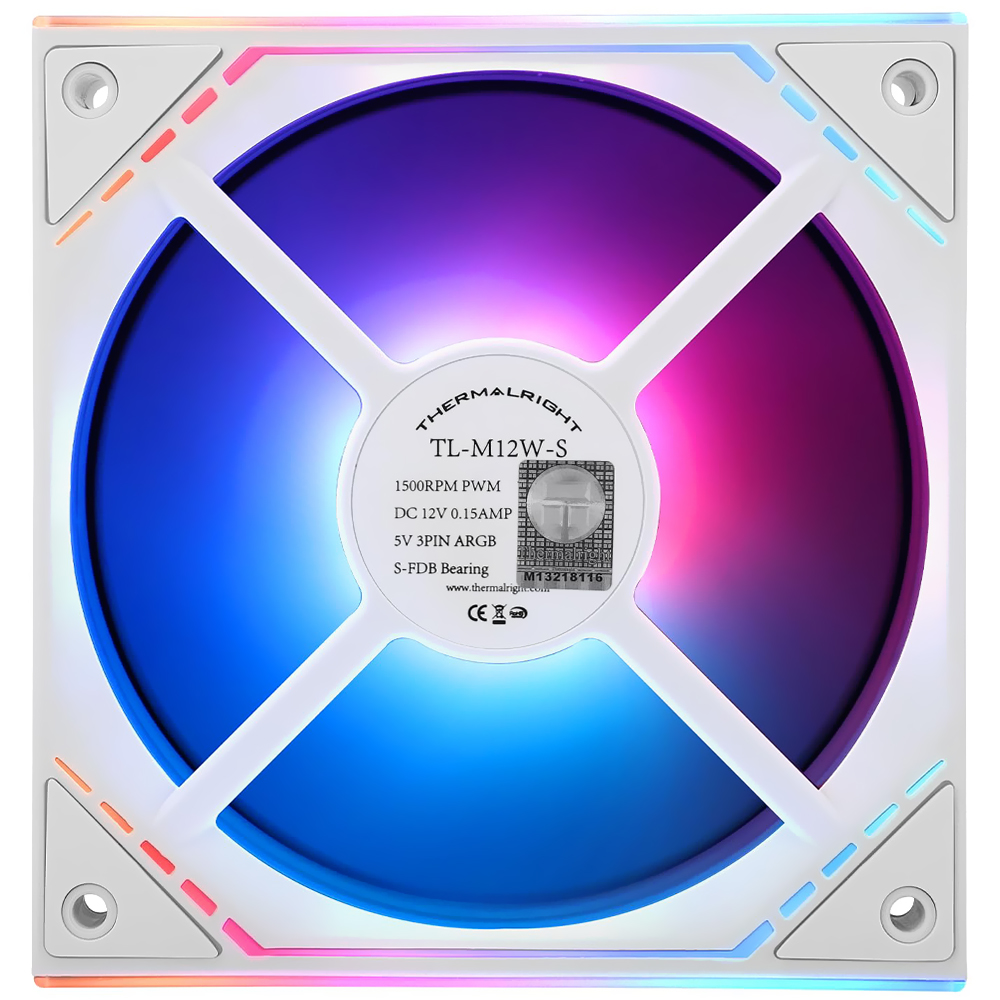 Cooler para Gabinete Thermalright TL-M12W-S Silent-Balance 120MM - Branco