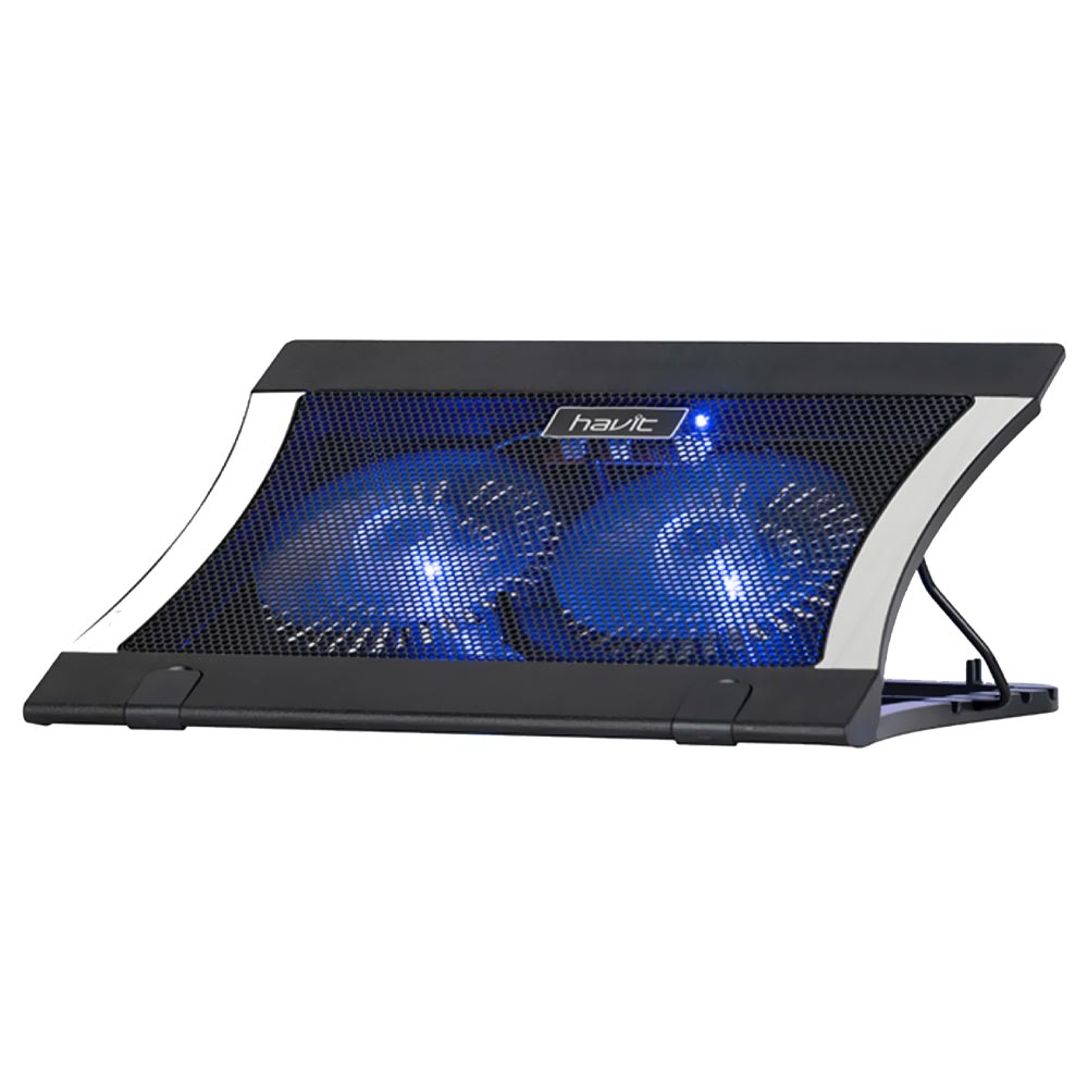 Cooler para Notebook Havit HV-F2051 17" LED Azul - Preto