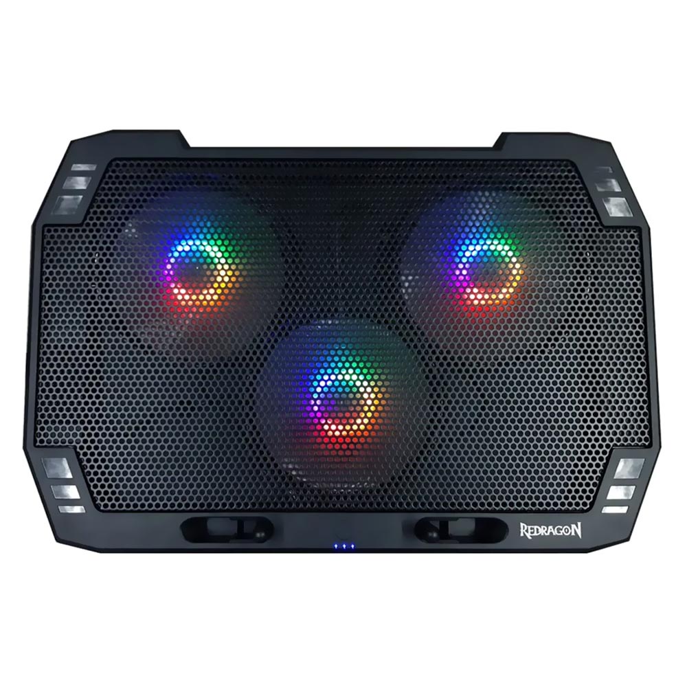 Cooler para Notebook Redragon GCP511 Ingrid Gaming 15/17" RGB / USB - Preto