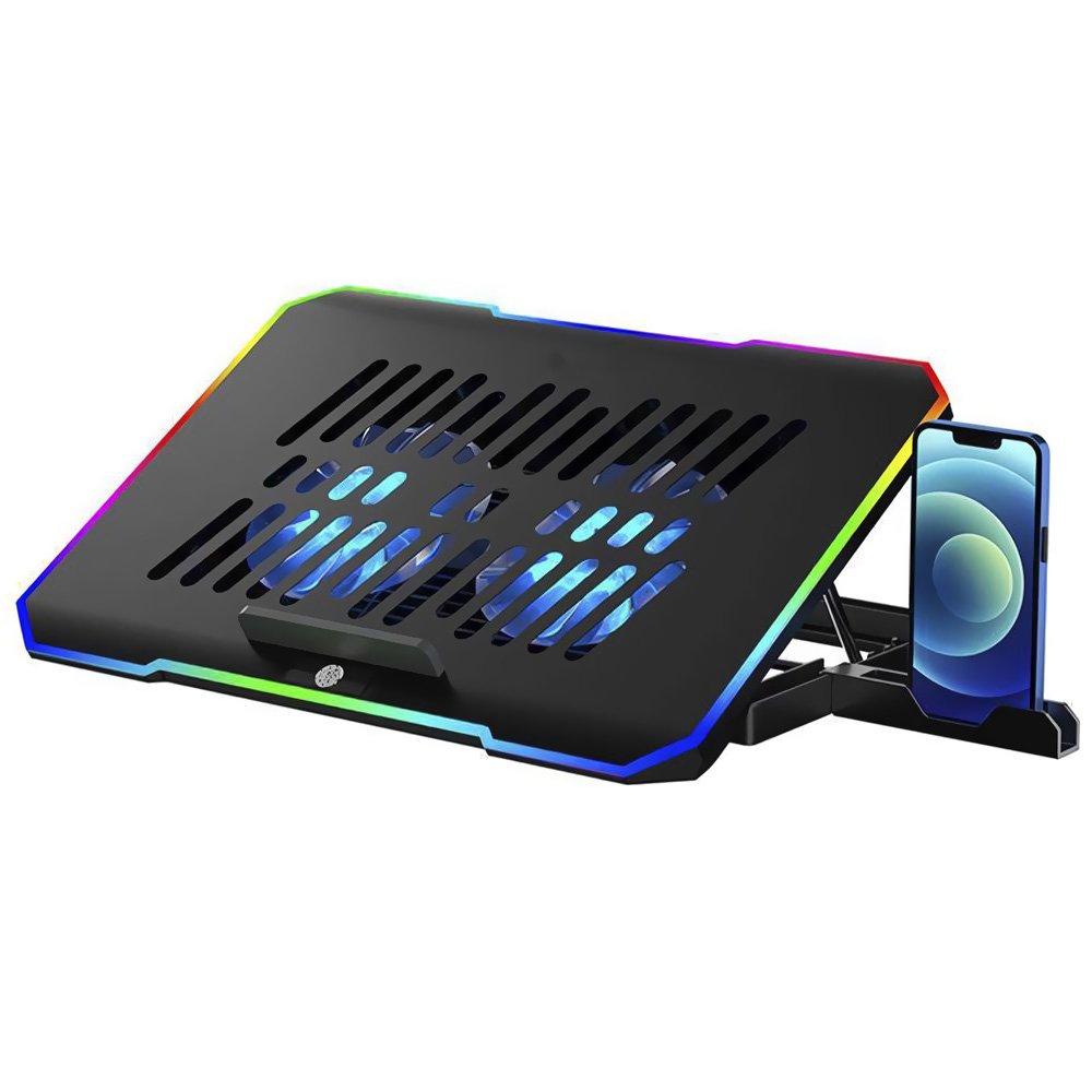 Cooler para Notebook Satellite A-CP42 RGB / USB / 9" até 17" - Preto