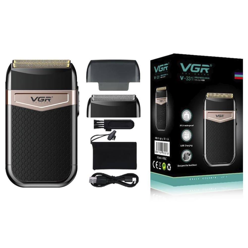 Barbeador Profesional VGR V-331 Recarregavel - Preto