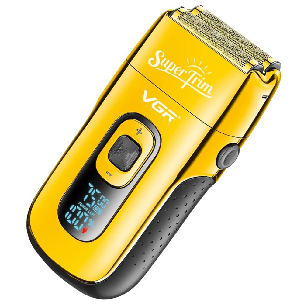 Barbeador Profesional VGR V-332 Recarregavel - Amarelo