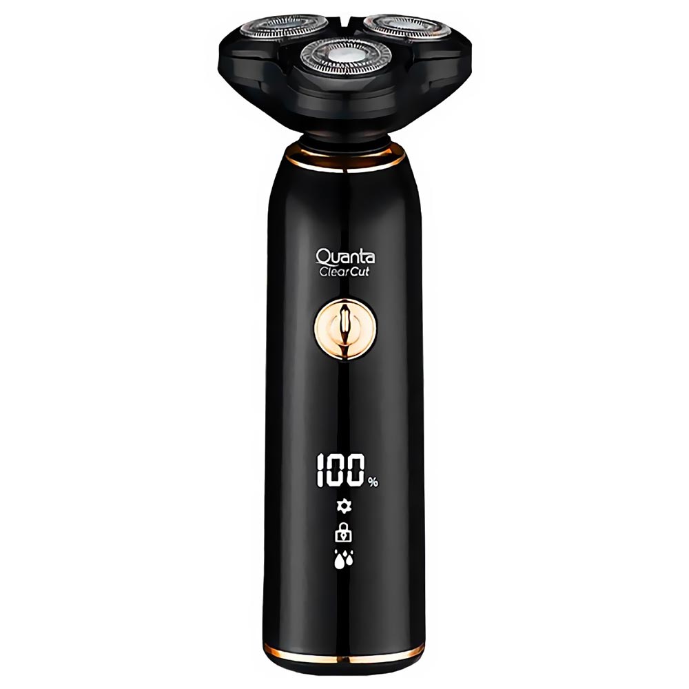 Barbeador Quanta QTBER10 Recarregavel - Preto (Kit 2 em 1)