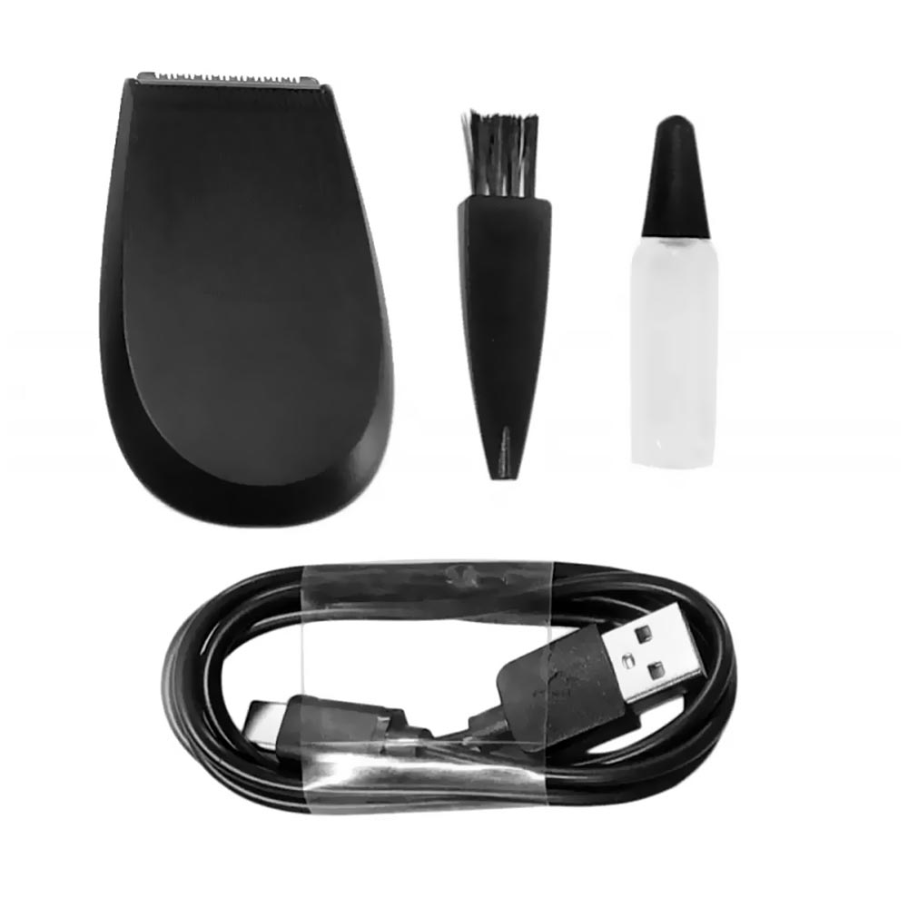 Barbeador Quanta QTBER10 Recarregavel - Preto (Kit 2 em 1)