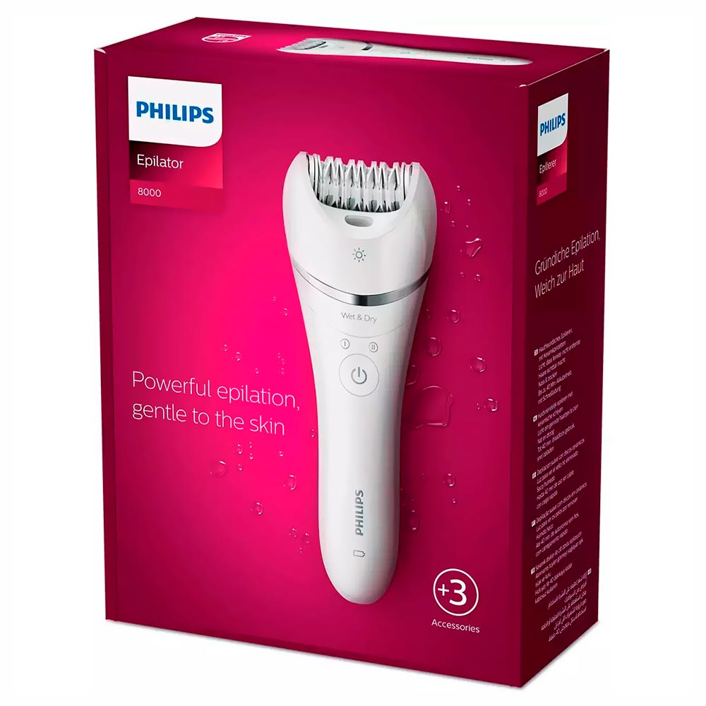 Depilador Elétrico Philips BRE700 Recarregável Bivolt - Branco