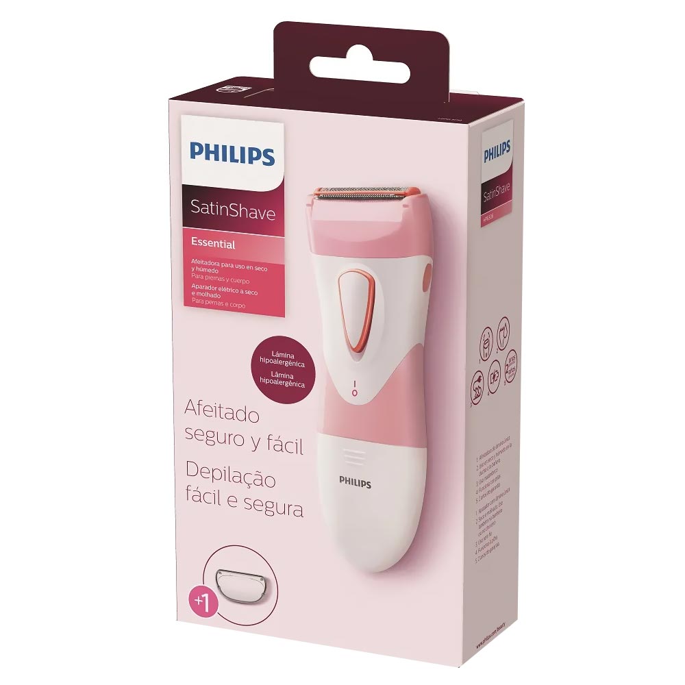 Depilador Philips SatinShave Essential HP6306 - Branco / Rosa