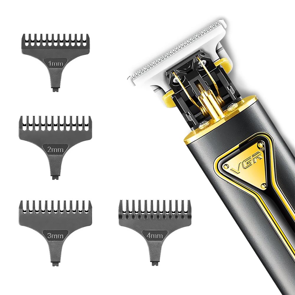 Maquina de Cortar Cabelo Profecional VGR V-009 Recarregavel - Preto / Dourado