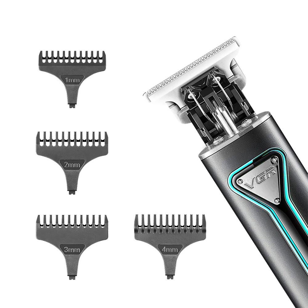 Maquina de Cortar Cabelo Profecional VGR V-009 Recarregavel - Preto / Verde