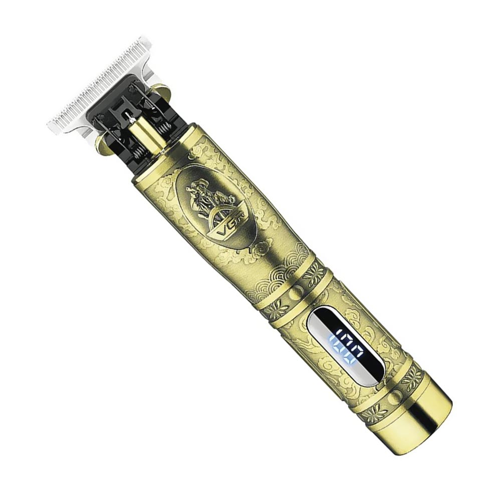 Maquina de Cortar Cabelo Profecional VGR V-091 Recarregavel - Dourado (Kit)