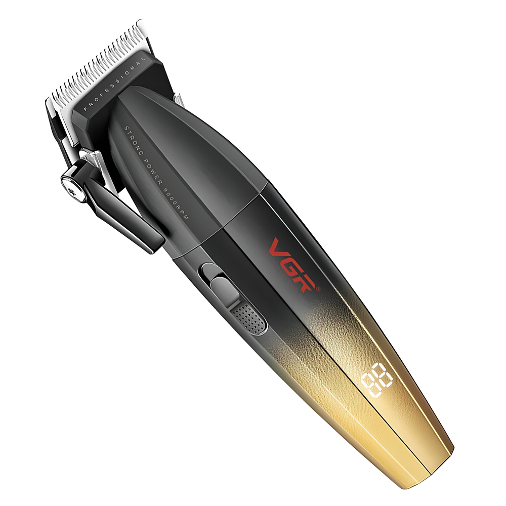 Maquina de Cortar Cabelo Professional VGR V-003 Recarregavel - Preto / Dourado