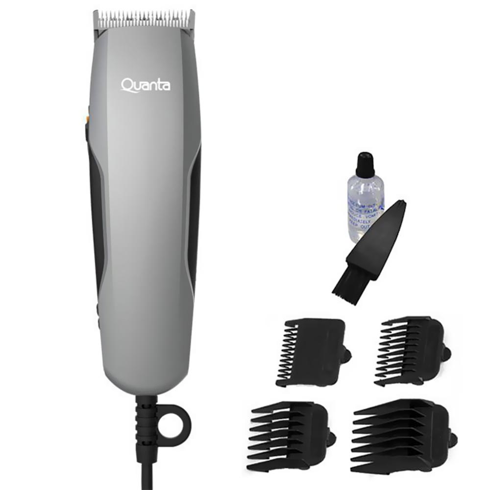 Maquina de Cortar Cabelo Quanta QTCE50 Bivolt - Cinza / Preto