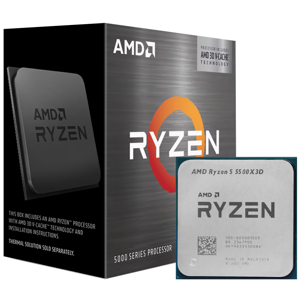 Processador AMD Ryzen 5 5500X3D Socket AM4 / 4.0 GHz / 99MB