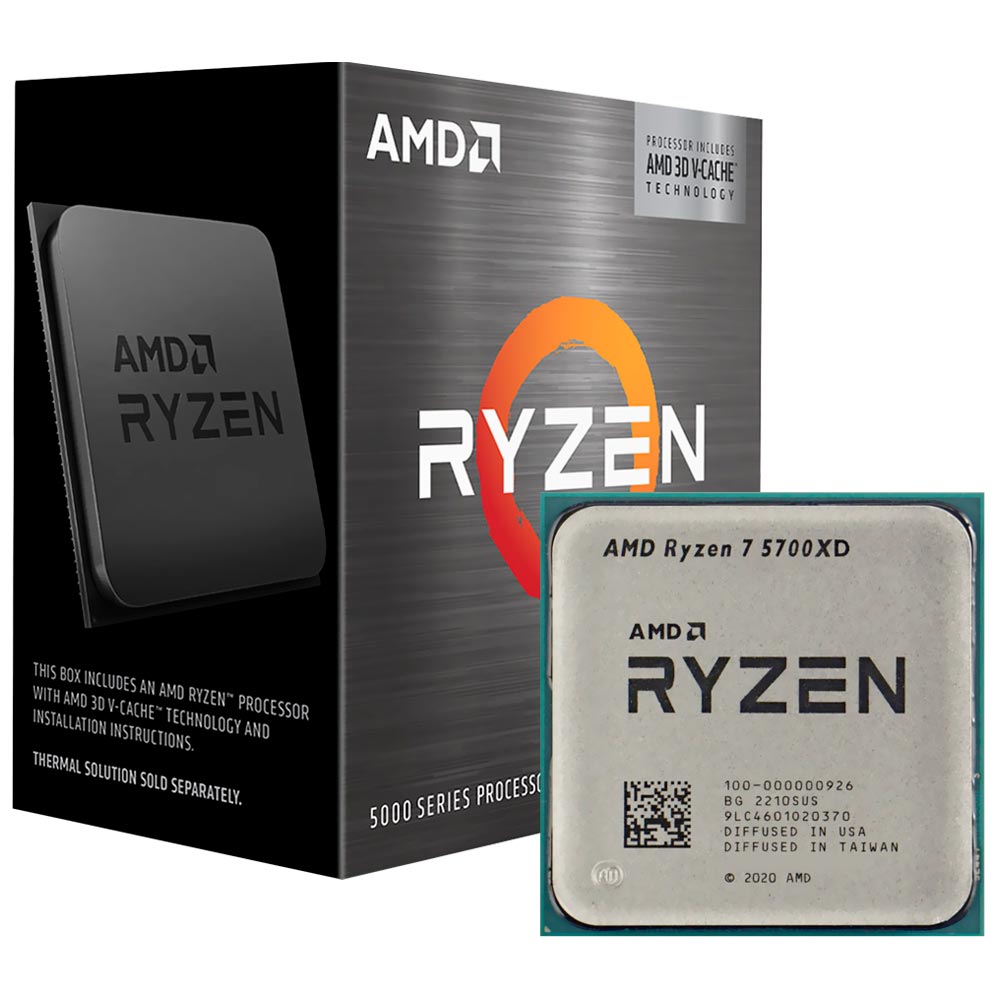 Processador AMD Ryzen 7 5700X3D Socket AM4 / 4.1GHz / 100MB