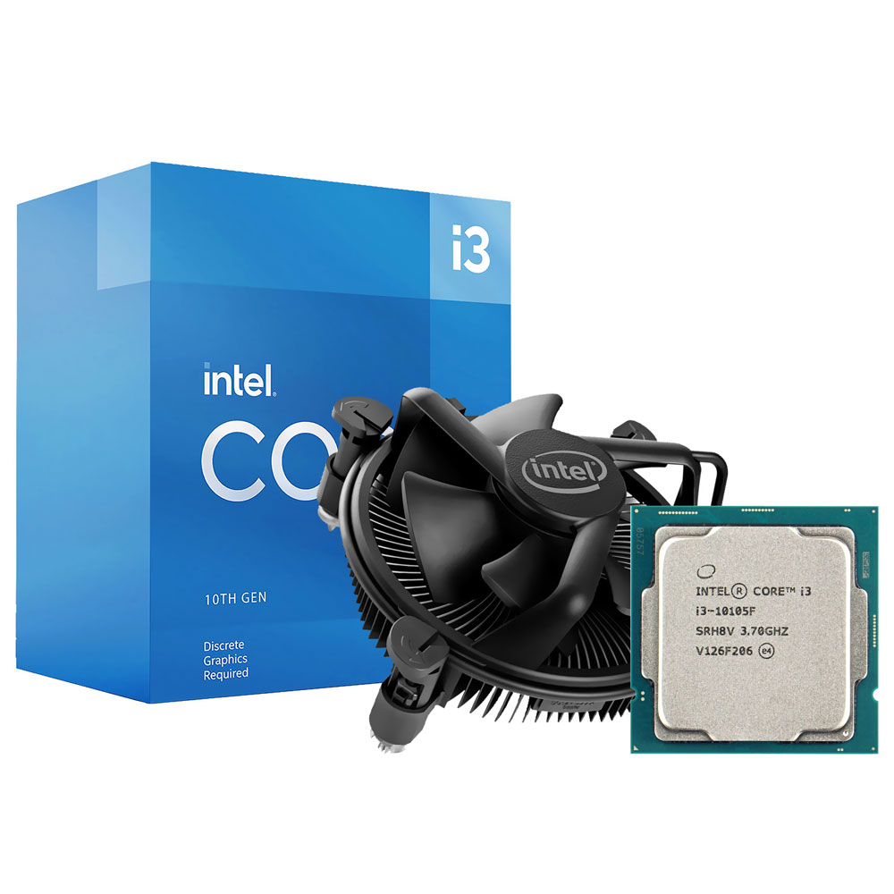 Processador Intel Core i3 10105F Socket LGA 1200 / 3.7GHz / 6MB