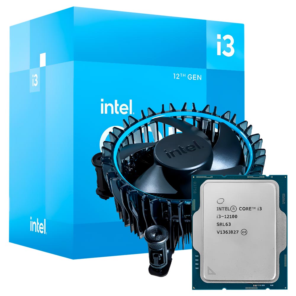 Processador Intel Core i3 12100 Socket LGA 1700 / 3.30GHz / 12MB 