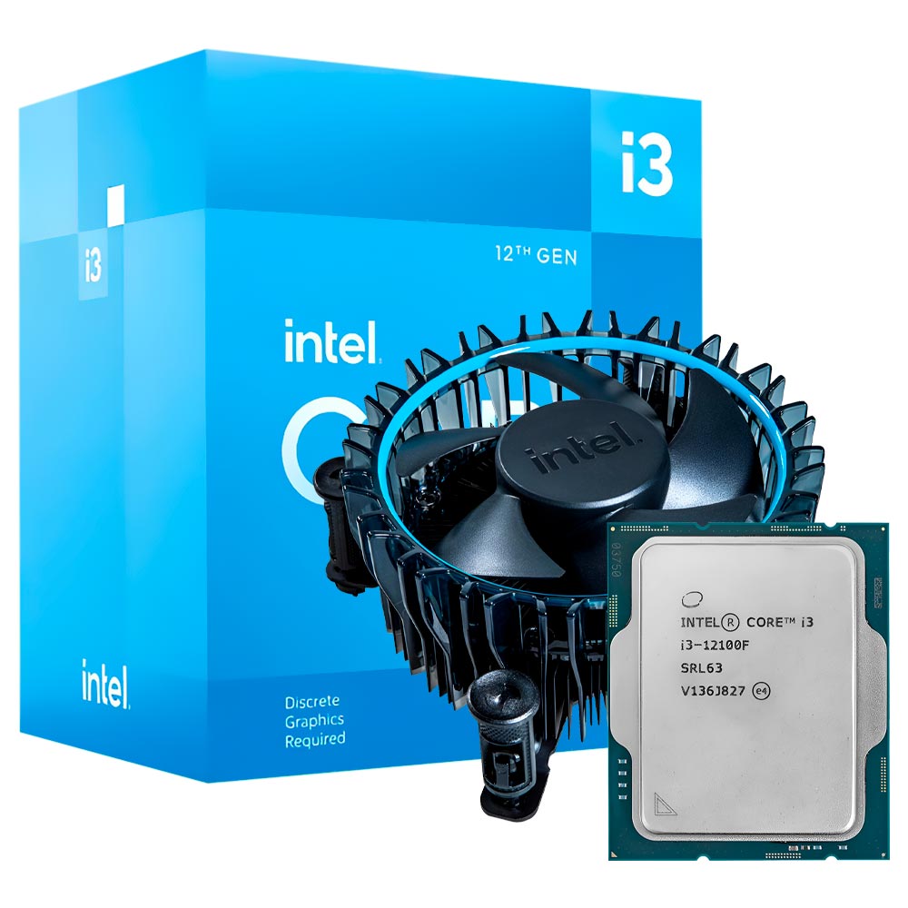 Processador Intel Core i3 12100F Socket LGA 1700 / 3.30GHz / 12MB