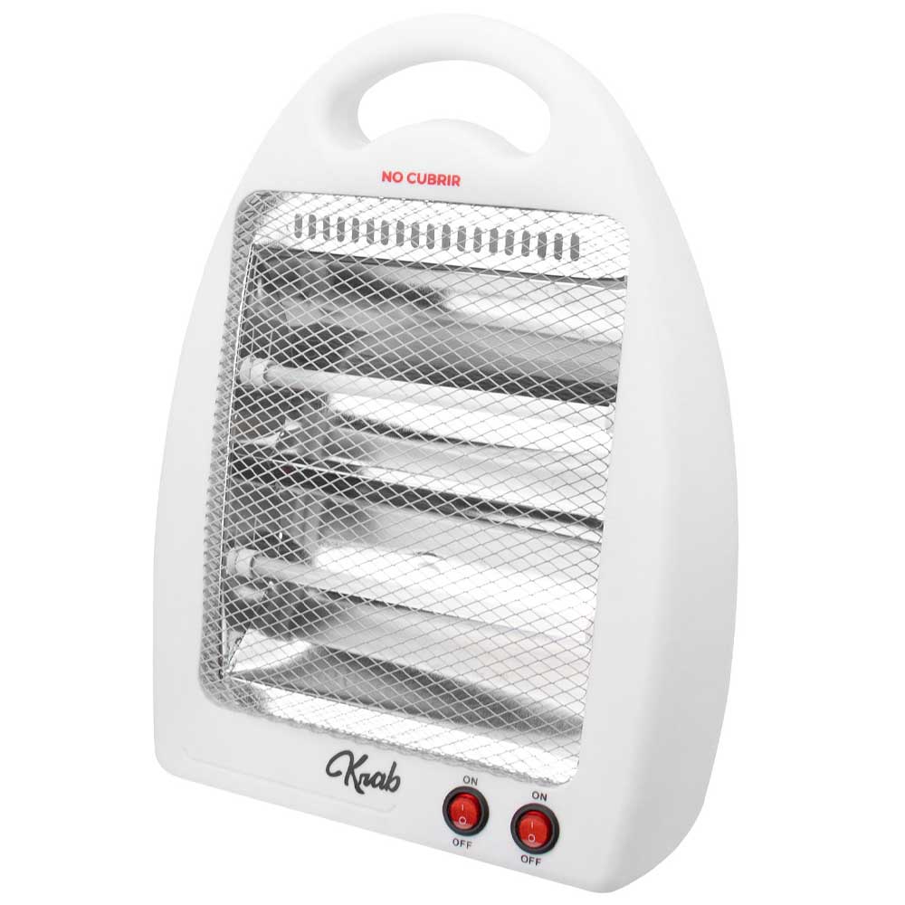 Aquecedor Portátil KRAB Cuarzo KBEP800 800W / 220V - Branco