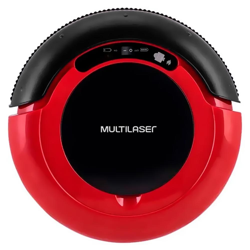 Aspirador Multilaser Robot Mars H0041 / Bivolt - Preto / Vermelho