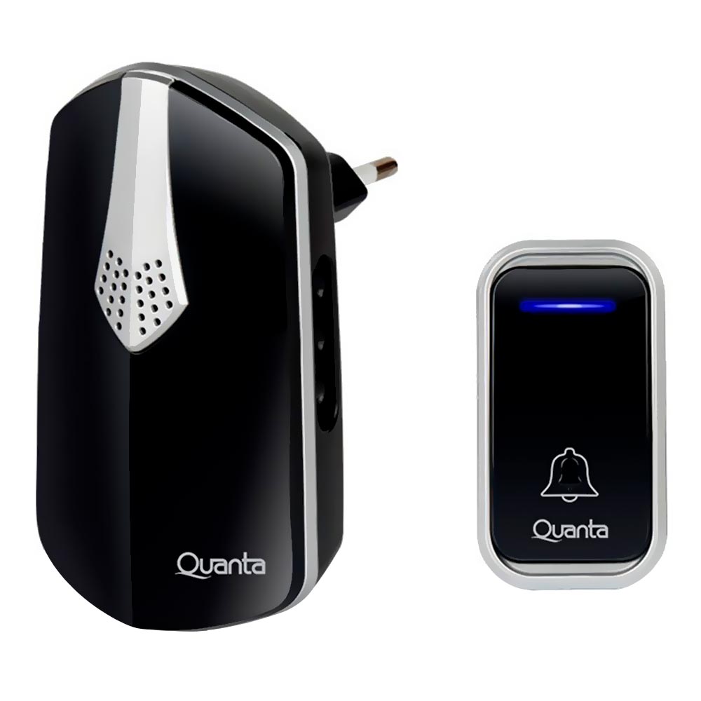 Campainha Eletrônica Quanta QTCWE05 Wireless - Preto