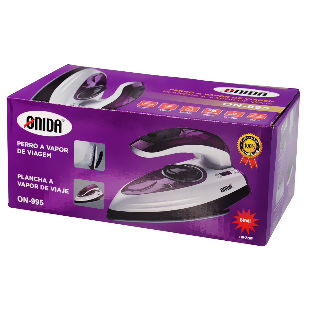 Ferro a Vapor Onida ON-995 / Bivolt - Branco / Roxo
