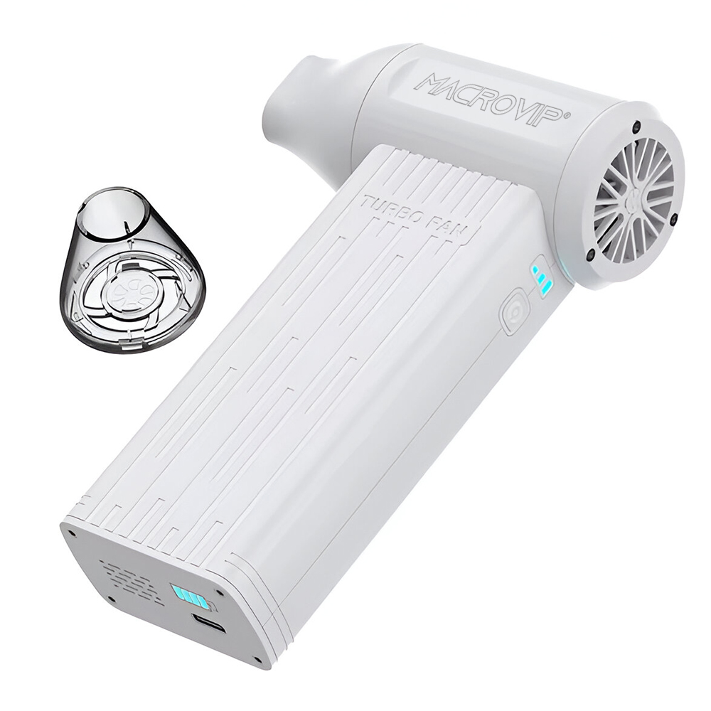 Soprador Turbo Macrovip Violent XU7 Wireless / 130000 RPM - Branco