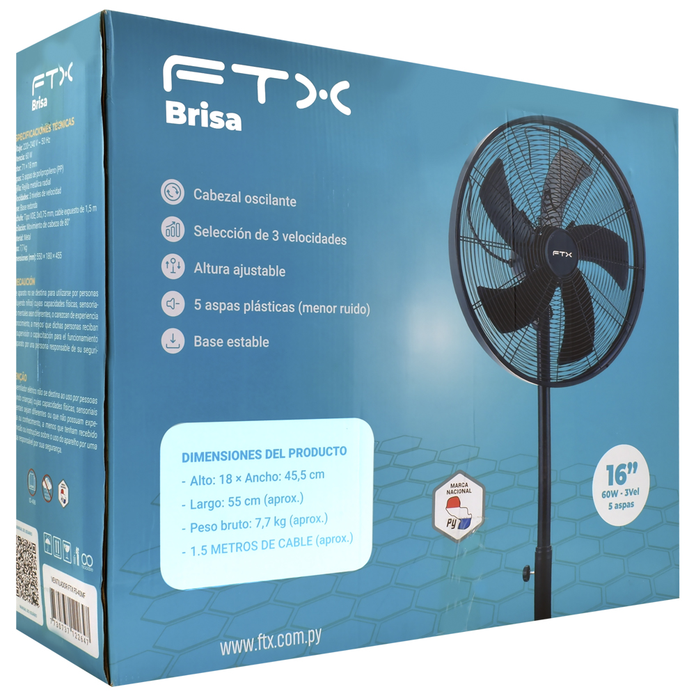 Ventilador FTX FS-40MF Brisa 16" / 220V - Preto