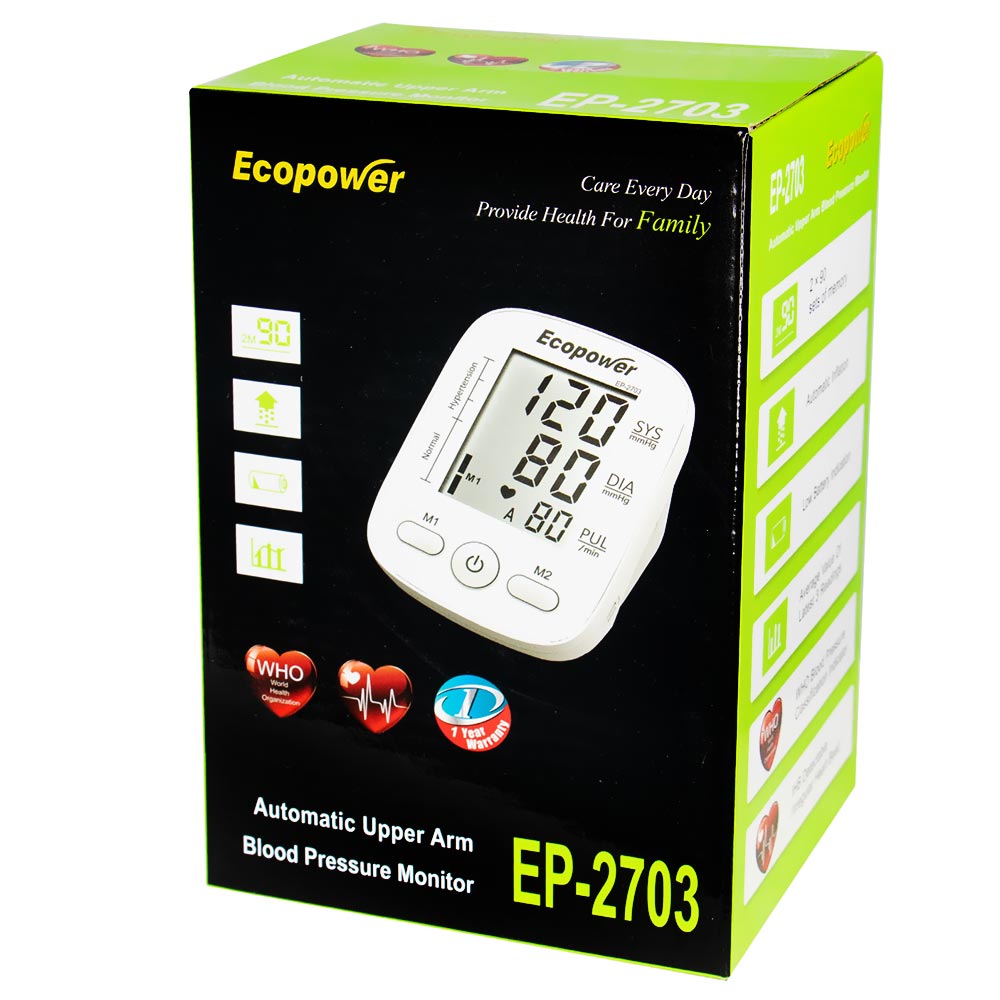Medidor de Pressão Ecopower EP-2703 Braço - Branco